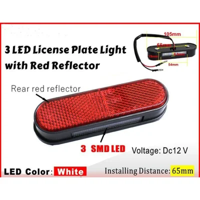 Motorcycle License Plate Light with E