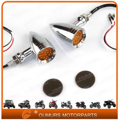 Motorcycle Accessories Motorcycle Bullet Chrome Amber Turn Signal Indicator