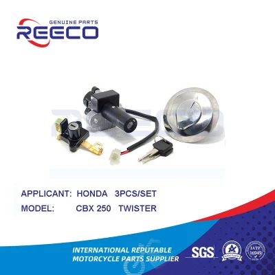 Reeco OE Quality Motorcycle Switch Kit (Igniton Switch, Fuel Tank Cap, Handle Lock...) for Honda Cbx 250 Twister 3PCS Set